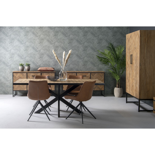 Livingfurn eetkamertafel accent -teak hout 200 - 2058557 large