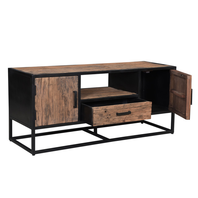 Livingfurn tv meubel dakota 130 cm riverwood / gecoat staal 2058834 large