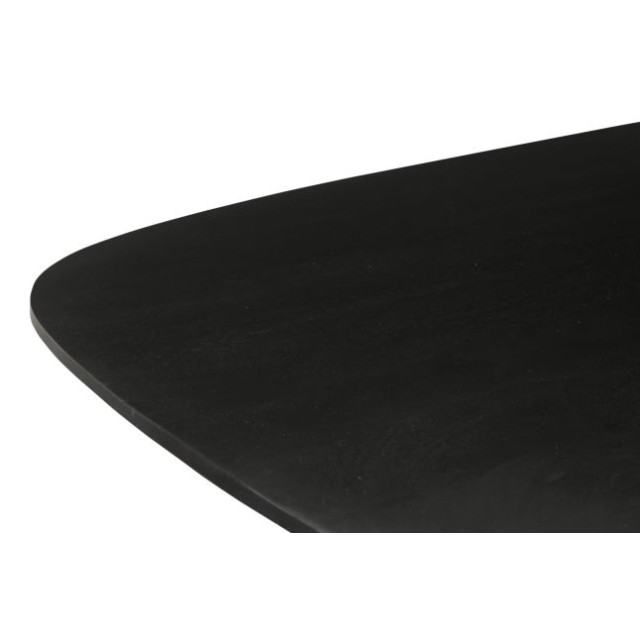 Livingfurn eetkamertafel jesper danish oval black 210cm mangohout / gecoat staal 2638567 large