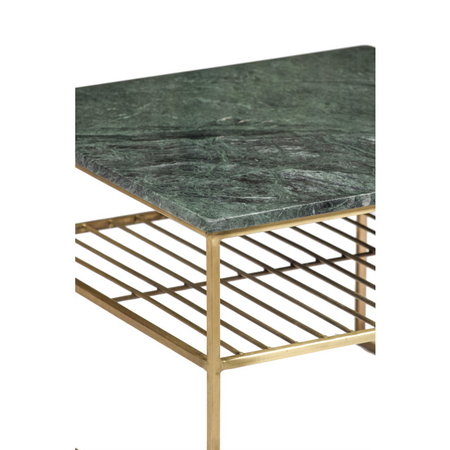 Livingfurn salontafel dian marble groen goud 55x55x40 marmer 2059248 large
