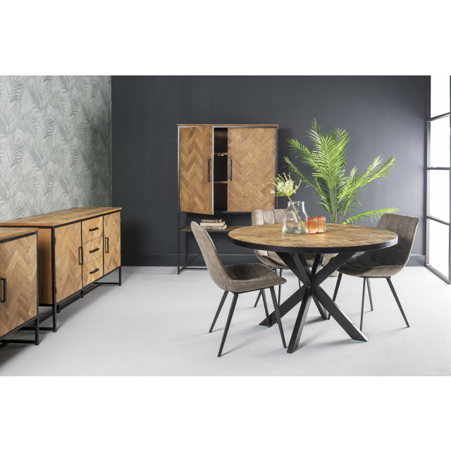 Livingfurn eetkamertafel accent round teak hout 130 cm - 2058554 large