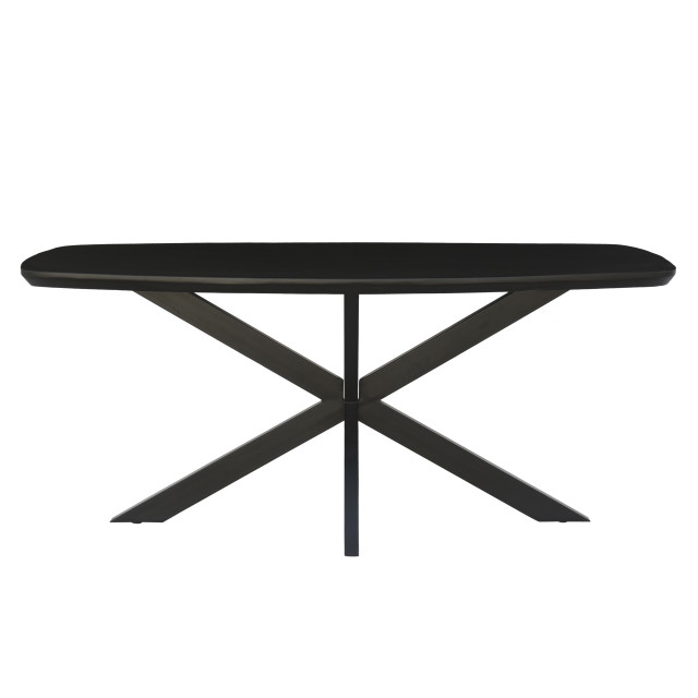 Livingfurn eetkamertafel jesper danish oval black 180cm mangohout / gecoat staal 2638568 large