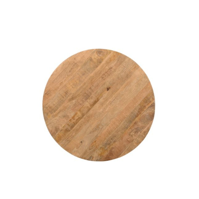 Livingfurn eetkamertafel jesper round 130cm mangohout / gecoat staal 2630754 large