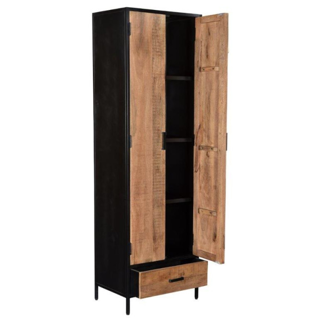 Livingfurn kabinetkast sturdy 2 deurs 65x200cm mangohout 2059287 large