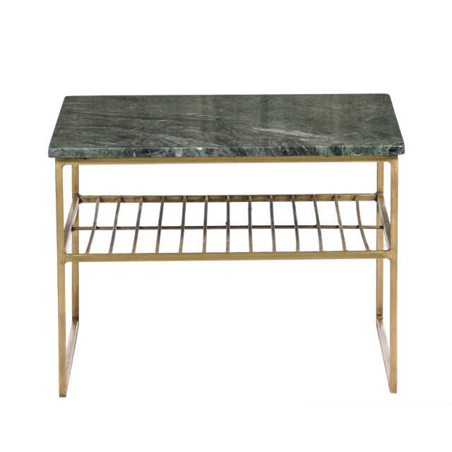 Livingfurn salontafel dian marble groen goud 55x55x40 marmer 2059248 large