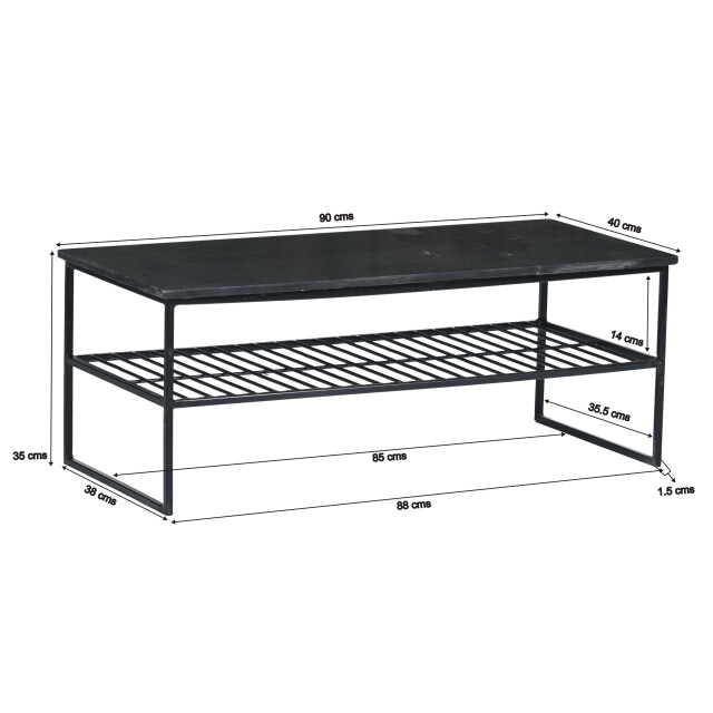 Livingfurn salontafel dian 40x90x35cm marmer 2059245 large