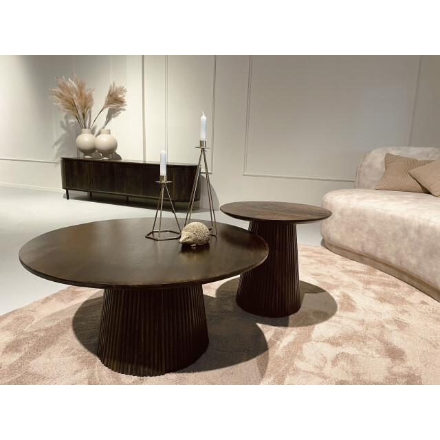 Livingfurn salontafel salvator walnut 80cm mangohout 2630739 large