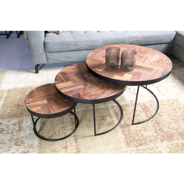 Livingfurn salontafel accent 75x75x45 teakhout 2058891 large