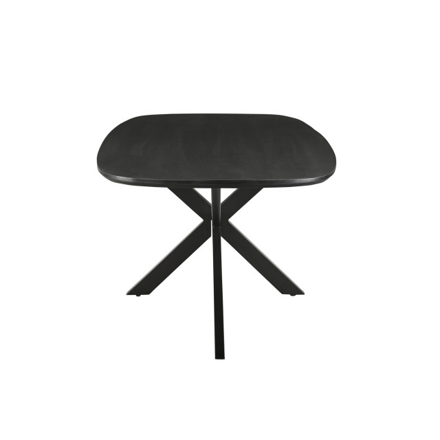 Livingfurn eetkamertafel jesper danish oval black 210cm mangohout / gecoat staal 2638567 large