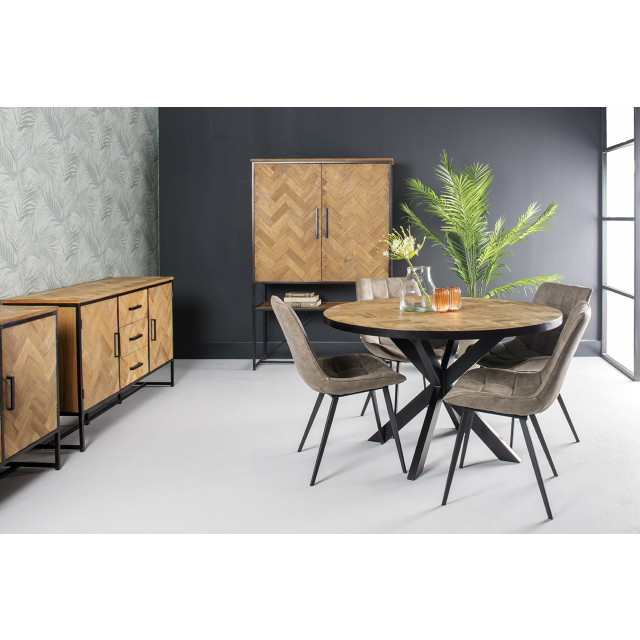 Livingfurn eetkamertafel accent round teak hout 130 cm - 2058554 large