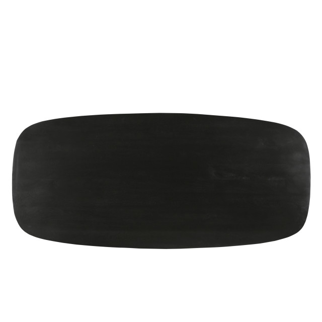 Livingfurn eetkamertafel jesper danish oval black 210cm mangohout / gecoat staal 2638567 large