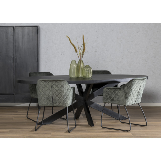 Livingfurn ovale eetkamertafel - mango hout 240 cm 2058992 large