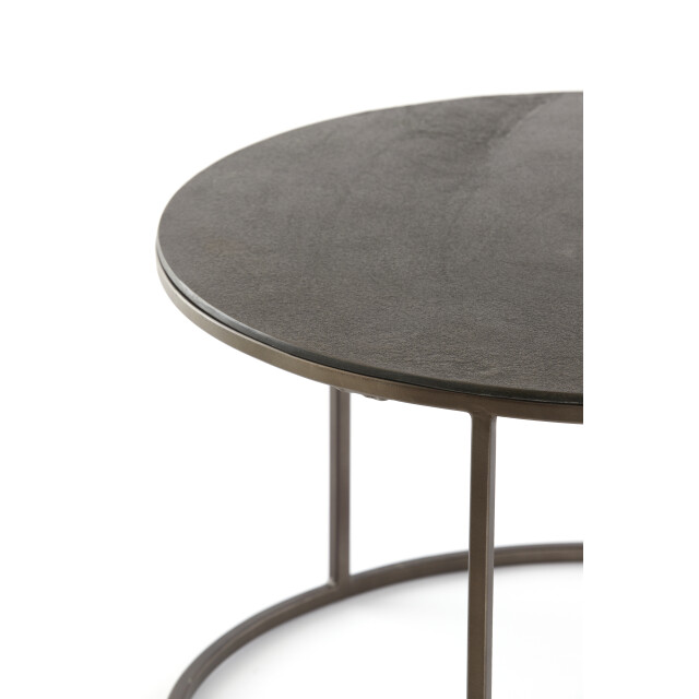 Light & Living salontafel s/2 Ø61x37+Ø76x41 cm talca donker 2883509 large
