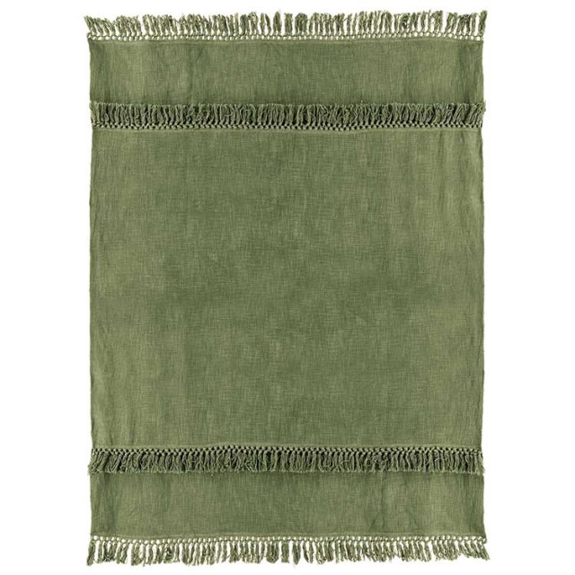 Unique Living plaid saba 130x180cm olive green 2063529 large