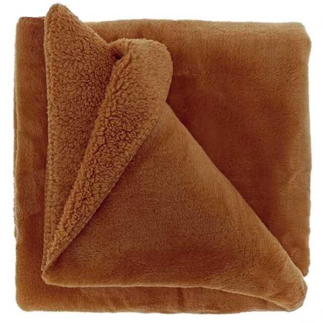 Unique Living | plaid torvah 150x200cm leather brown 2060916 large