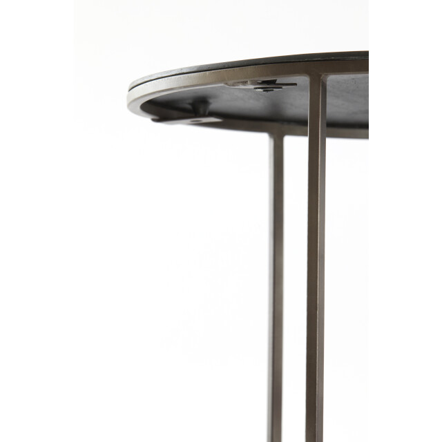 Light & Living salontafel s/2 Ø61x37+Ø76x41 cm talca donker 2883509 large