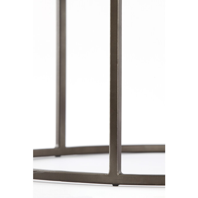 Light & Living salontafel s/2 Ø61x37+Ø76x41 cm talca donker 2883509 large