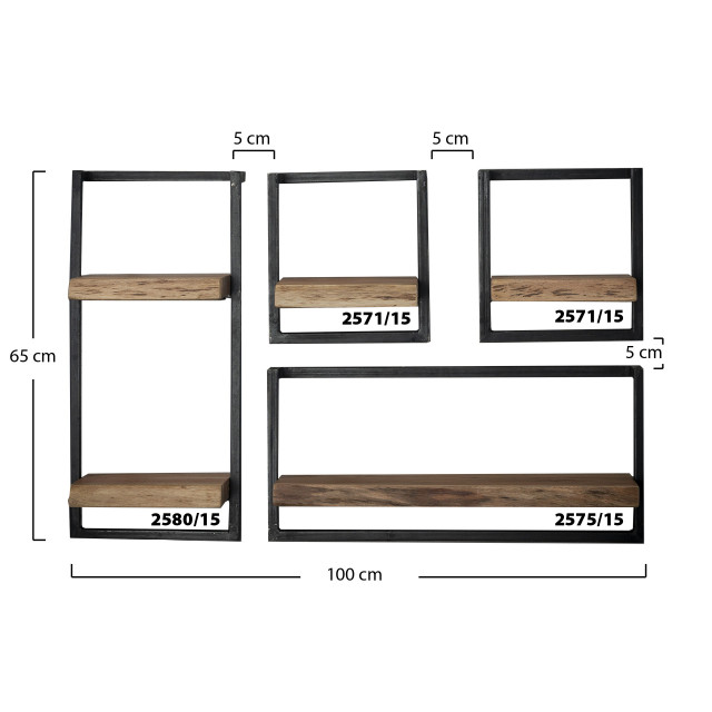 Hoyz Hoyz wandplank edge 30cm acaciahout 2061212 large