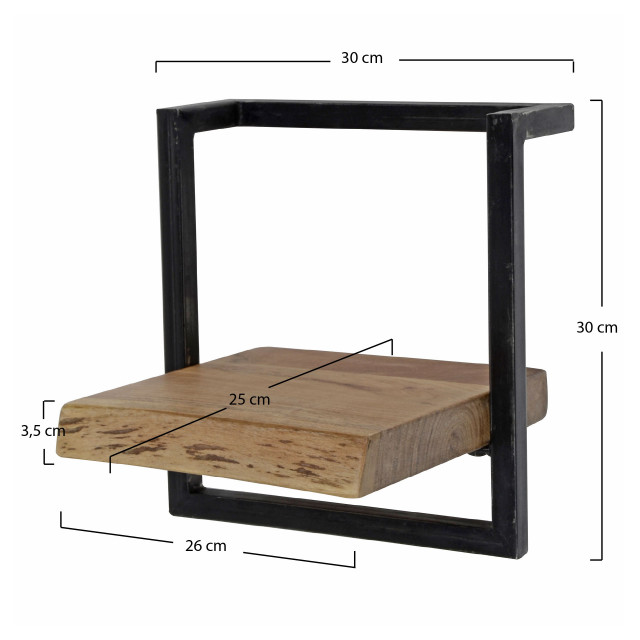 Hoyz Hoyz wandplank edge 30cm acaciahout 2061212 large