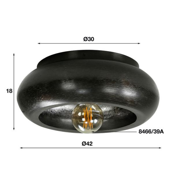 Hoyz Hoyz plafondlamp sky Ø42 nikkel industrieel 2877465 large