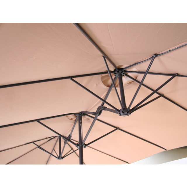 SenS-Line marbella parasol taupe 270x450 cm - 2069791 large