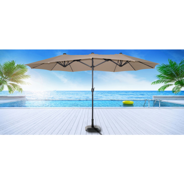 SenS-Line marbella parasol taupe 270x450 cm - 2069791 large