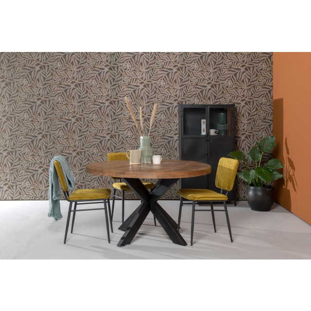 Brix ronde monderne eetkamertafel mangohout 140 cm - 2058888 large