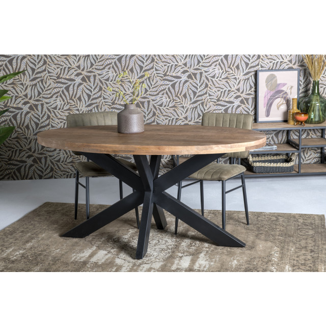 Brix Livingfurn ovale eetkamertafel mangohout -160cm - 2061594 large