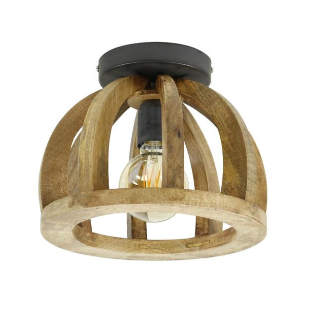 Hoyz Hoyz plafondlamp gebogen houten spijl massief mangohout 2156027 large