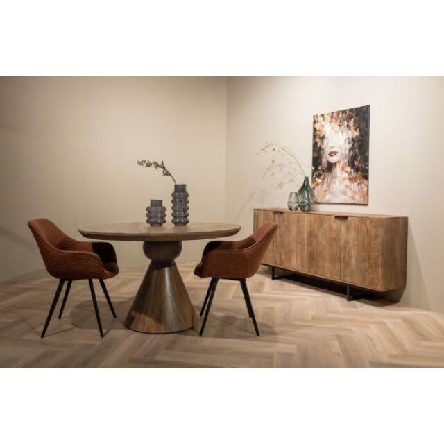 Brix eetkamertafel balthazar 130cm mangohout 2630748 large