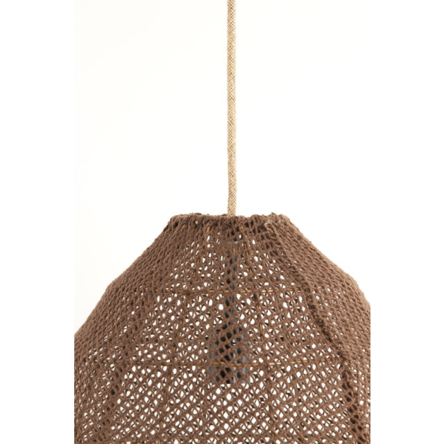 Light & Living hanglamp Ø50x50 cm makassar zijde chocolade 2883199 large