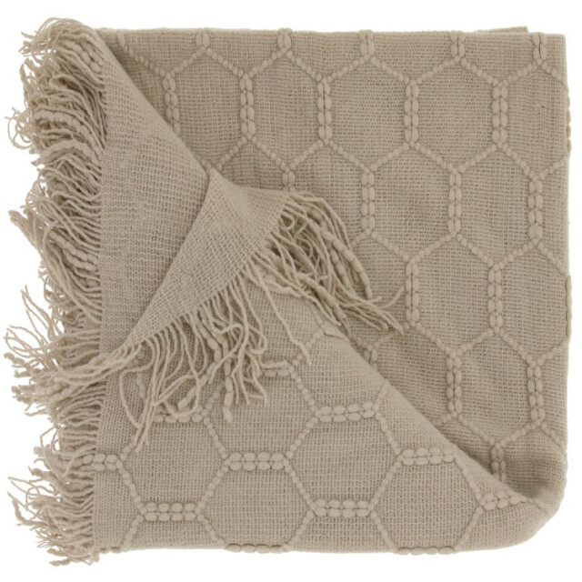 Unique Living plaid fee 127x152cm latte 2650193 large