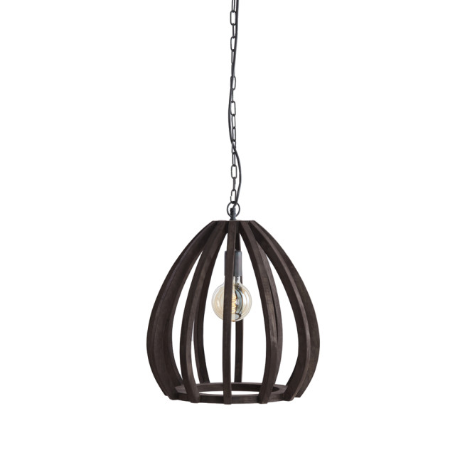 Light & Living hanglamp Ø40x42 cm barsia hout donker 2883681 large