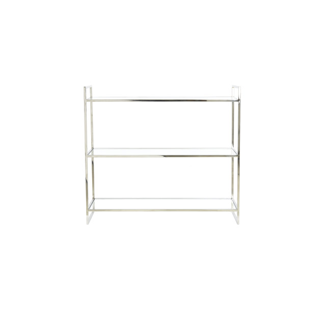 Light & Living kast open 3l 100x40x90 cm mariki glas helder+nikkel 2883629 large