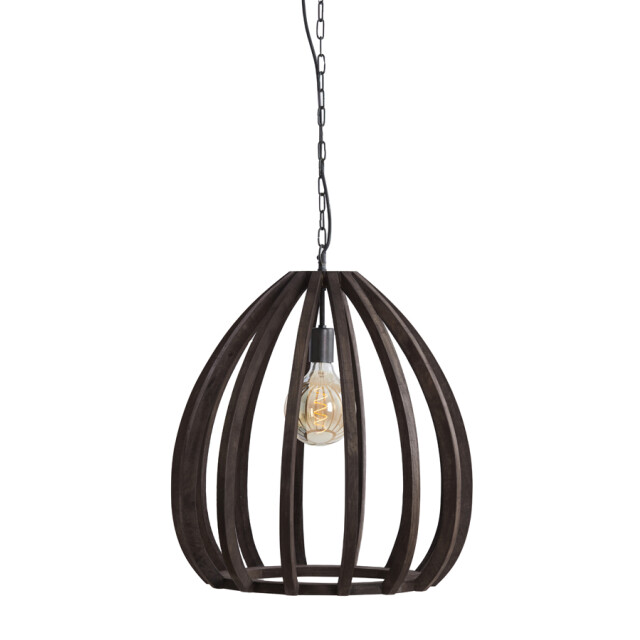 Light & Living hanglamp Ø50x54 cm barsia hout donker 2883680 large