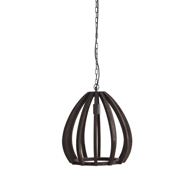 Light & Living hanglamp Ø40x42 cm barsia hout donker 2883681 large