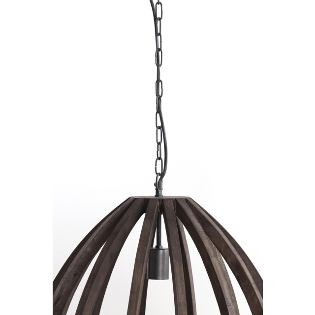 Light & Living hanglamp Ø40x42 cm barsia hout donker 2883681 large