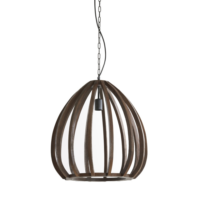 Light & Living hanglamp Ø50x54 cm barsia hout mat oranje- 2883682 large