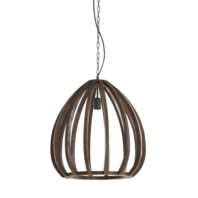 Light & Living hanglamp Ø50x54 cm barsia hout mat oranje- 2883682 large