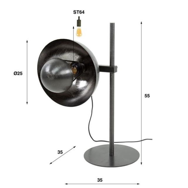 Hoyz Hoyz tafellamp adjust 1l nikkel 2596051 large