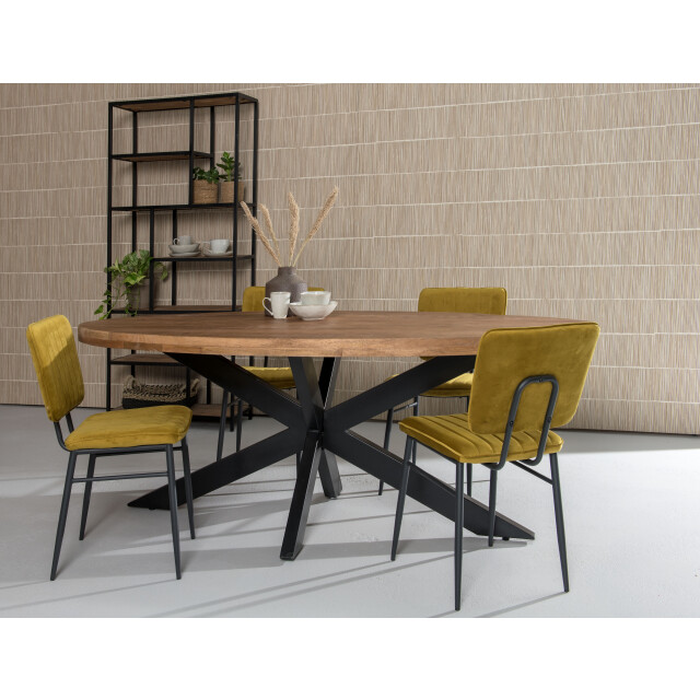 Brix eetkamertafel ovaal 240 cm mangohout - 2058641 large