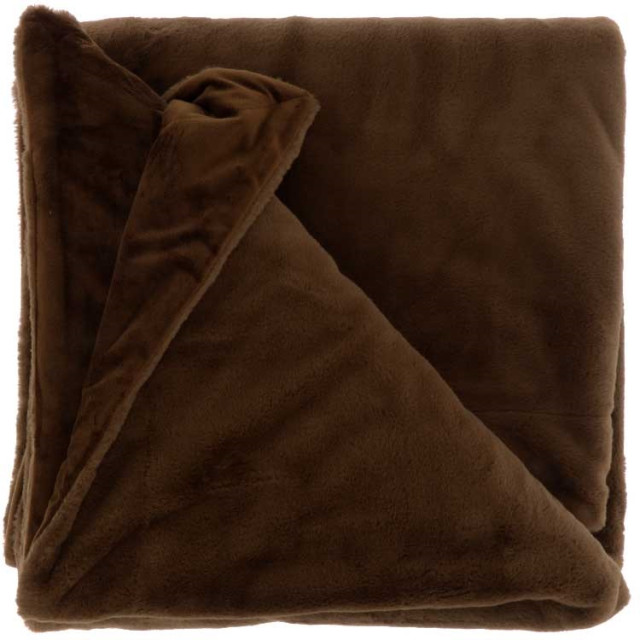 Unique Living plaid klaas 150x200cm brown 2650213 large