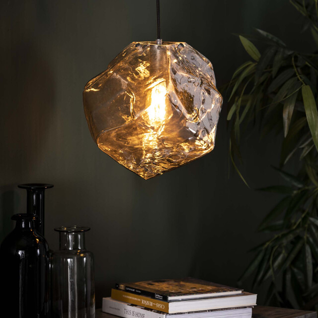 Hoyz Hoyz hanglamp rock chromed 1 lamp /zwart industrieel 2061258 large
