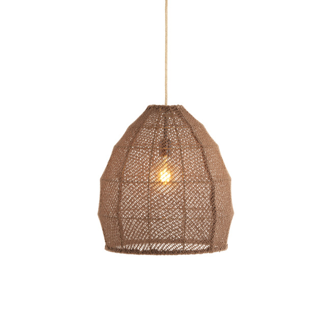 Light & Living hanglamp Ø42x42 cm makassar zijde chocolade 2883200 large