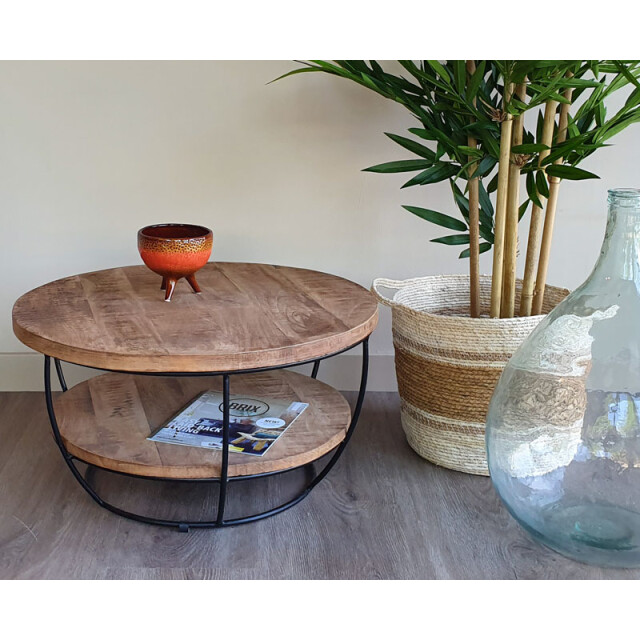 Brix salontafel evan 85x85x44cm mangohout 2058655 large