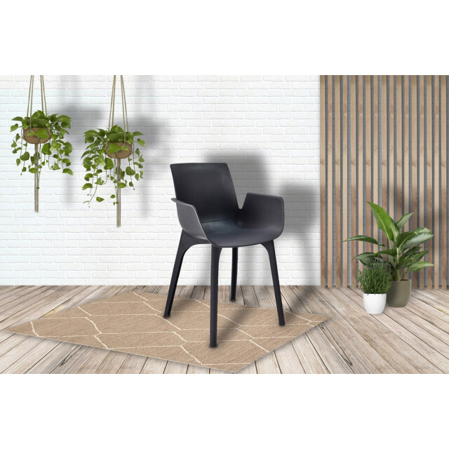 SenS-Line jasmine tuinstoel kunststof set van 4 antraciet 2853635 large
