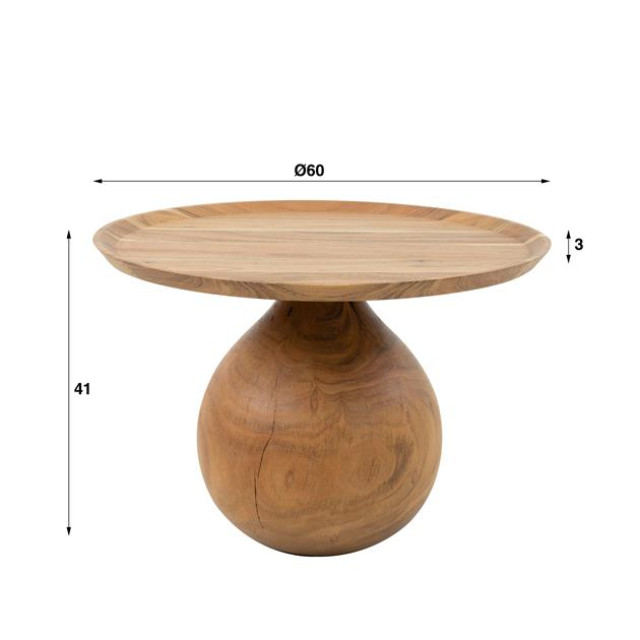 Hoyz salontafel voet rond acacia naturel 2758776 large