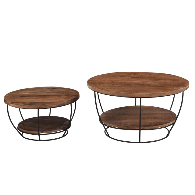 Brix salontafel evan 85x85x44cm mangohout 2058655 large