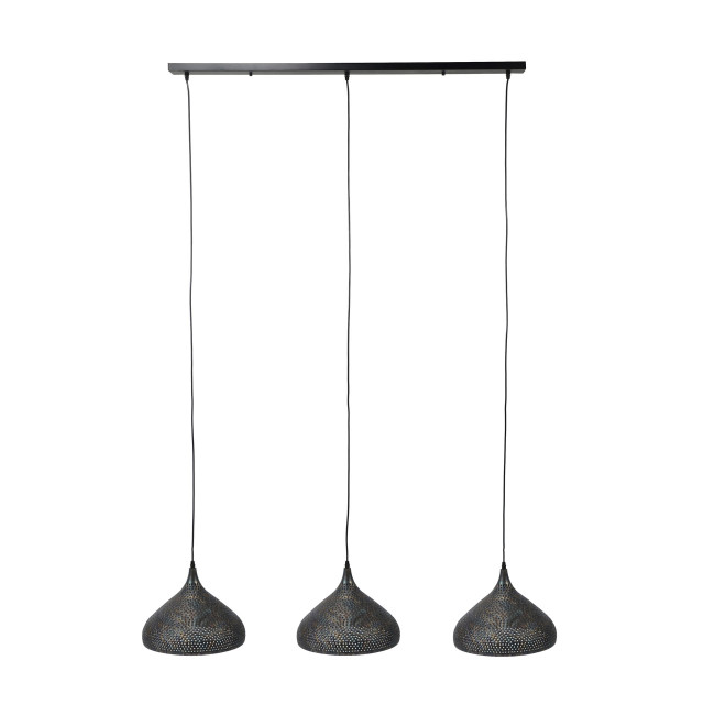 Hoyz Hoyz hanglamp 3xØ32 trechtervormige metalen hanglampen transparant 2061391 large