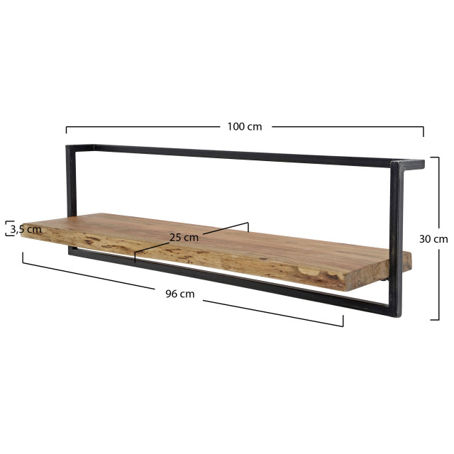 Hoyz Hoyz wandplank edge 100cm acaciahout - 2061215 large